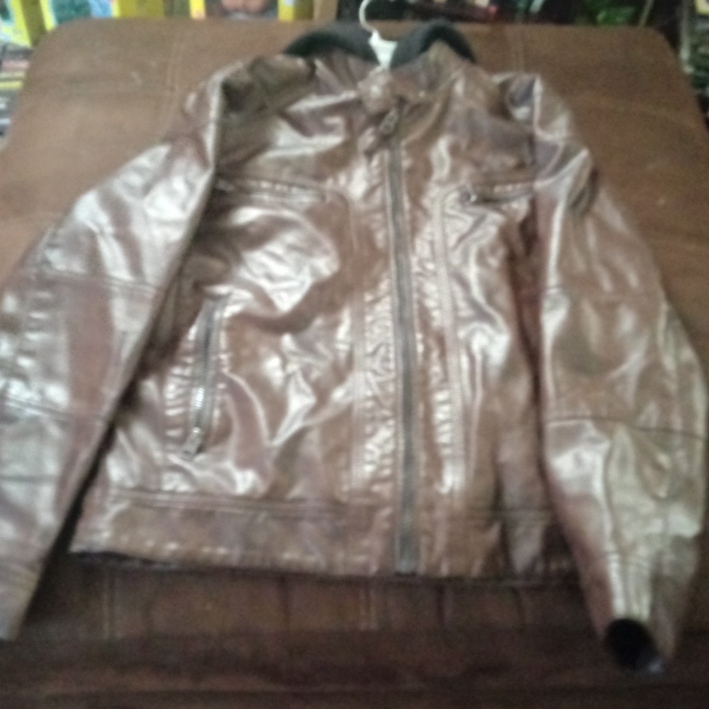 Calvin klein leather jacket mens